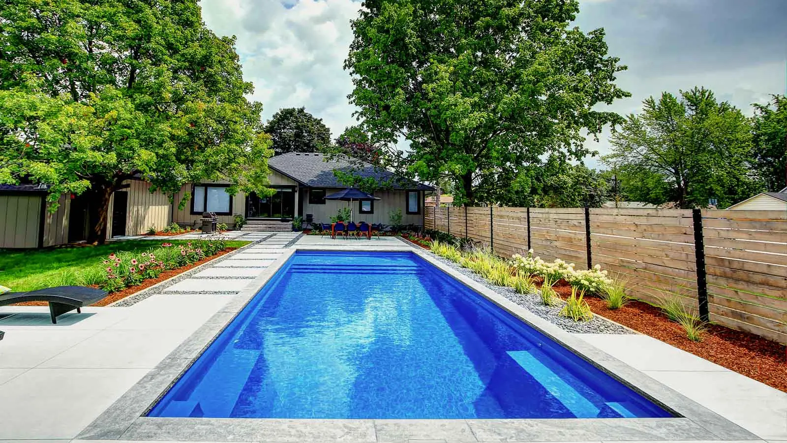 Leisure-Pools-Pinnacle-Fiberglass-Pool-Shape The Pinnacle™, a fiberglass pool design manufactured by Leisure Pools